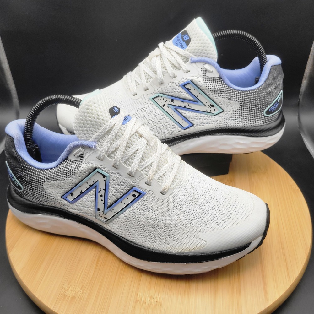New Balance Fresh Foam 680 v7 Womens Running Shoes White Blue W680NW7 Size 9 - Picture 4 of 8